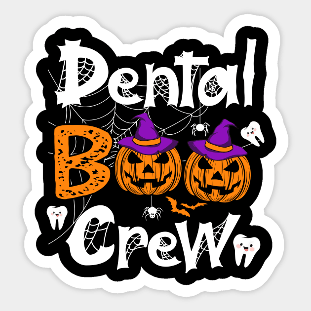 Dental Boo Crew Funny Dentist Halloween Costume Sticker by Simpsonfft